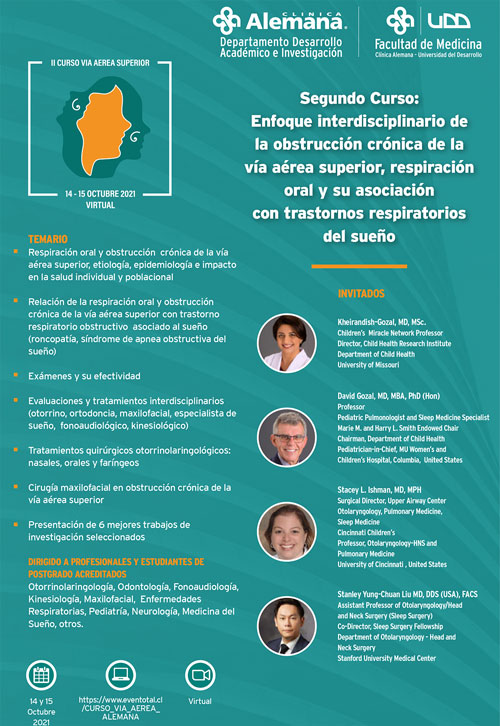 "Enfoque interdisciplinario de la obstrucción   crónica de la vía aérea superior, respiración oral y su asociación con trastornos   respiratorios del sueño".