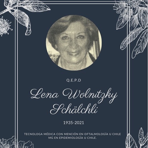 LAMENTAMOS EL FALLECIMIENTO DE LA TM DE OFTALMOLOGÍA LENA WOLNITZKY SCHÄLCHLI